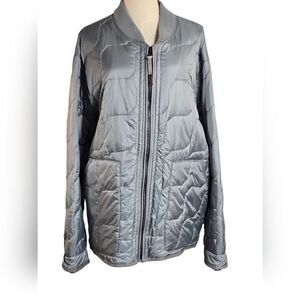 Old Navy Vintage Men's Gray Puffer Bomber Jacket